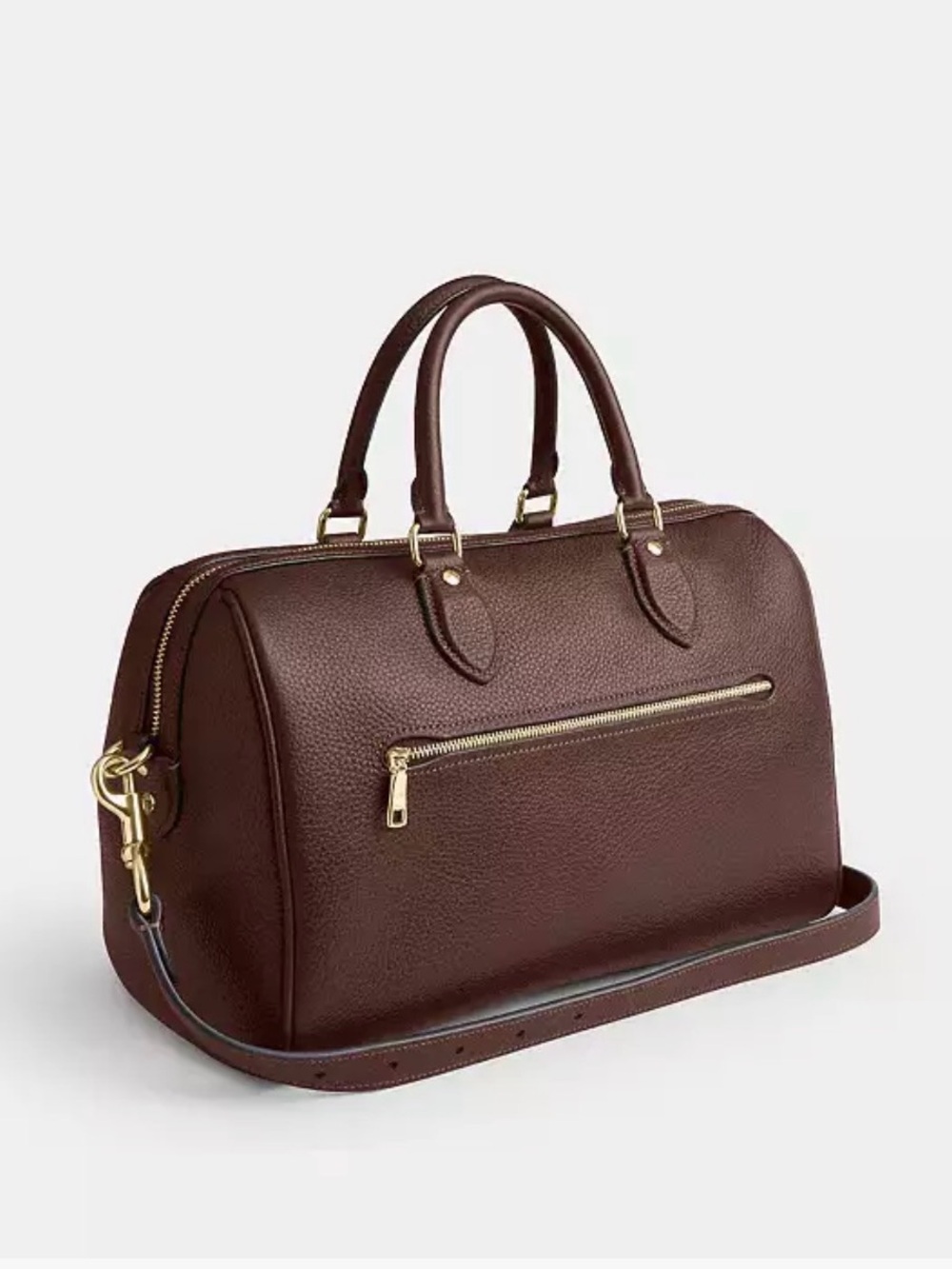NWT- Coach Rowan Large Satchel Maple with Gold Hardware - Picture 3 of 6